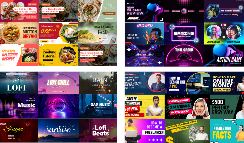 I will design attractive thumbnails for videos in jus...