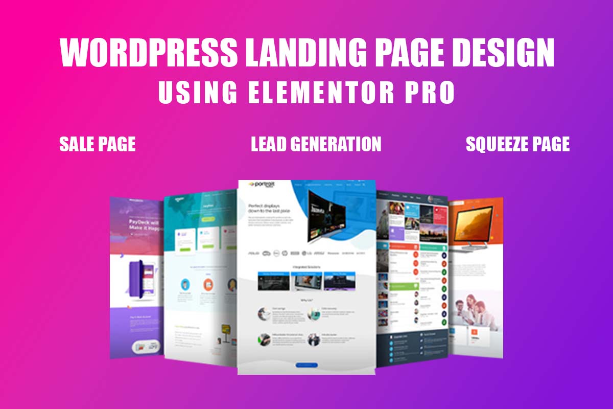 I will design wordpress landing page using elementor,...