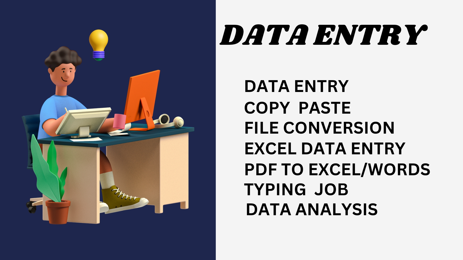 I wil provide Data entry, data mining, web research...