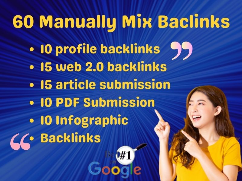 60 high da profile, web 2.0, article, Infographic,...