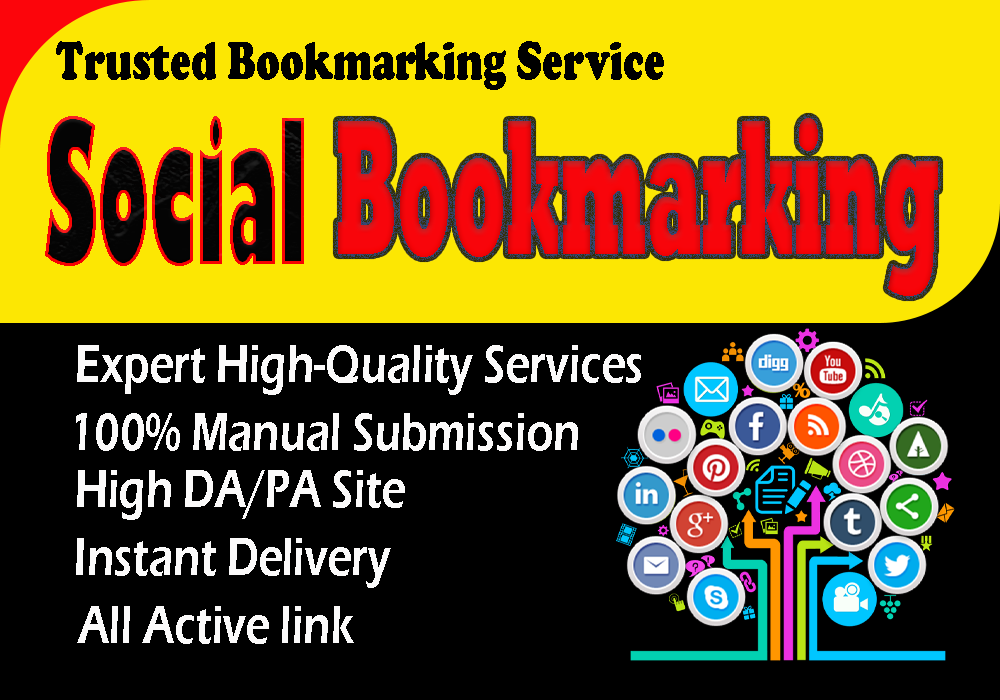 I will provide 30 social bookmarking manually high DA...