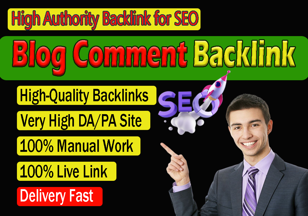 I will provide 50 dofollow SEO blog comments backlink...