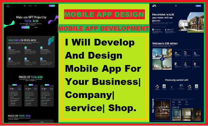 I will develop and design mobile app and website