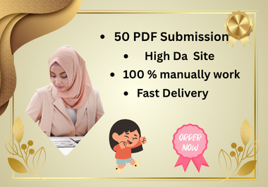 I will do 50 Manual PDF submissions