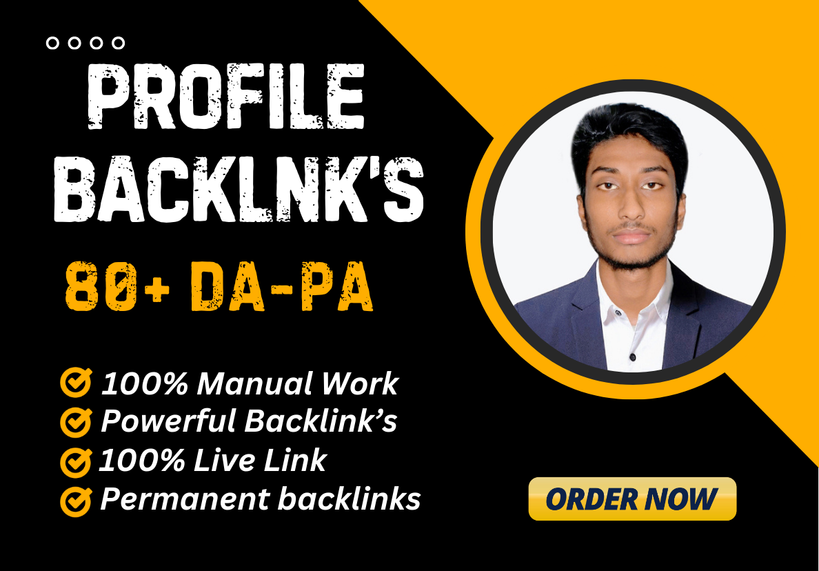 I will manually create 100 profile backlinks from hig...