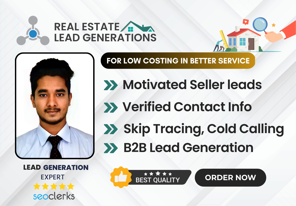 I will generate high quality motivated seller real es...