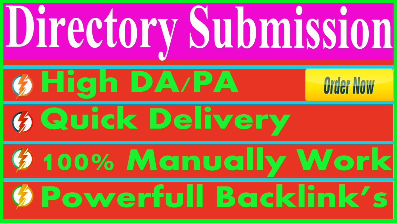 I will provide 100 Directory submissions from high tr...