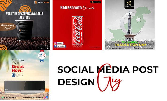 I will design 5 creative posts designs