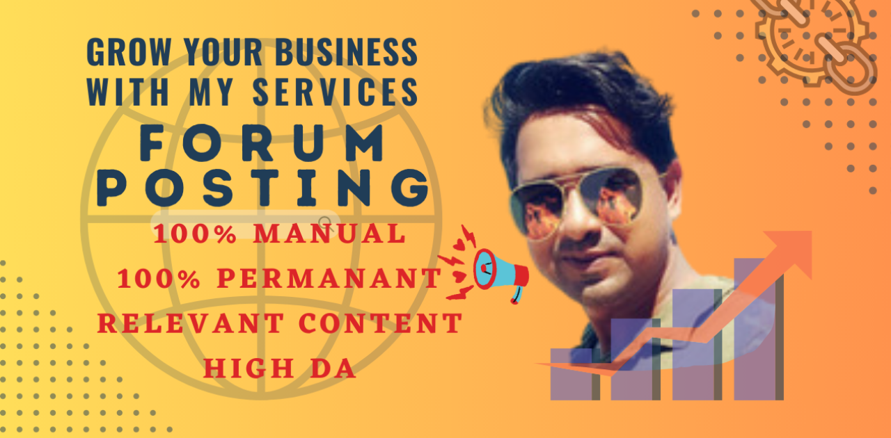 I will make 40 forum posts and 40 dofollow backlinks ...