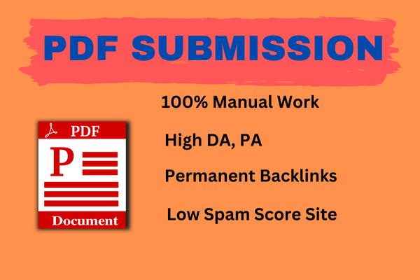 30 pdf submission backlink provide with high da pa si...
