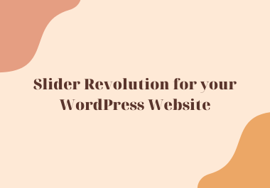 Make a Wonderful Slider Revolution for your WordPress...