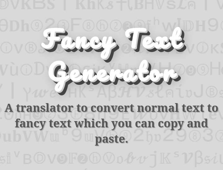 FANCY FONT GENERATED TOOL