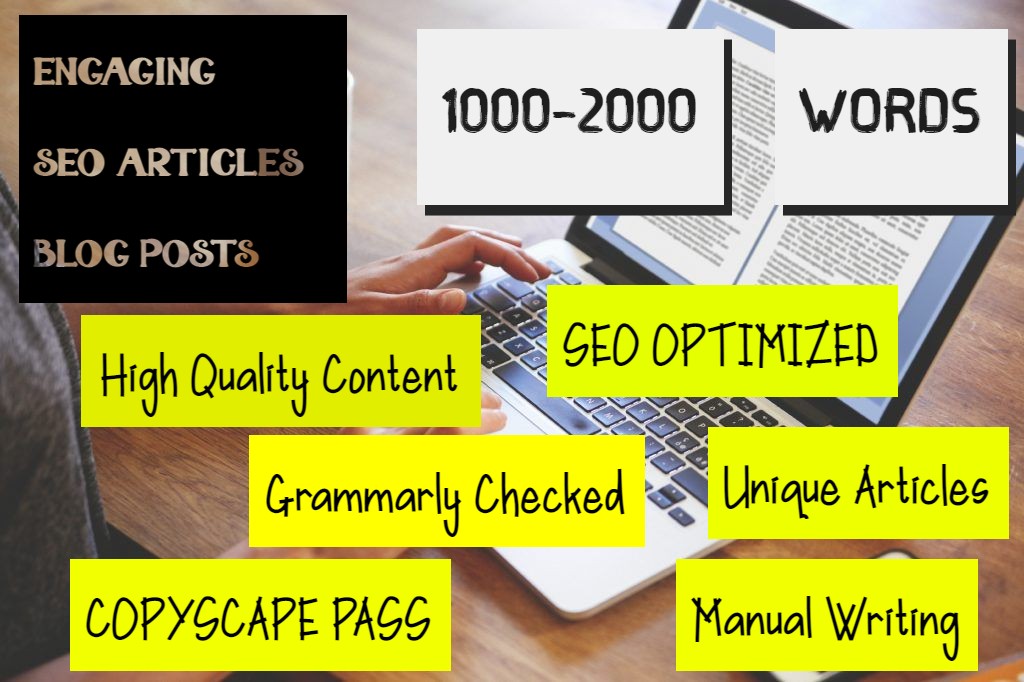 I Will Write a High Quality Content SEO Article, 100...