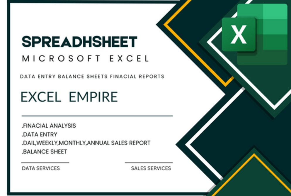 I will make custom excel spreadsheets, fast data entr...
