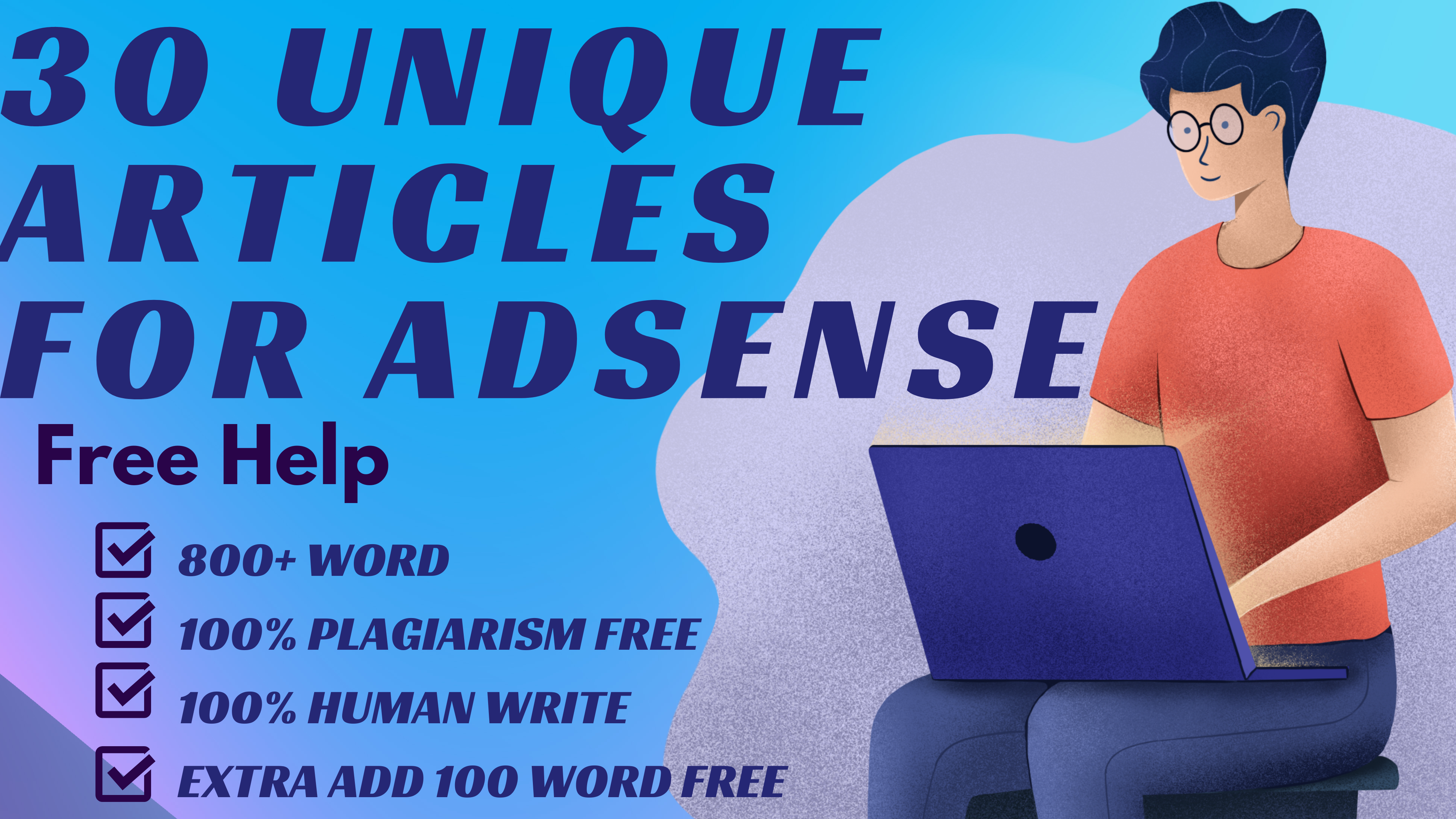 I will write 3 article 1000 word+ unique SEO articles...