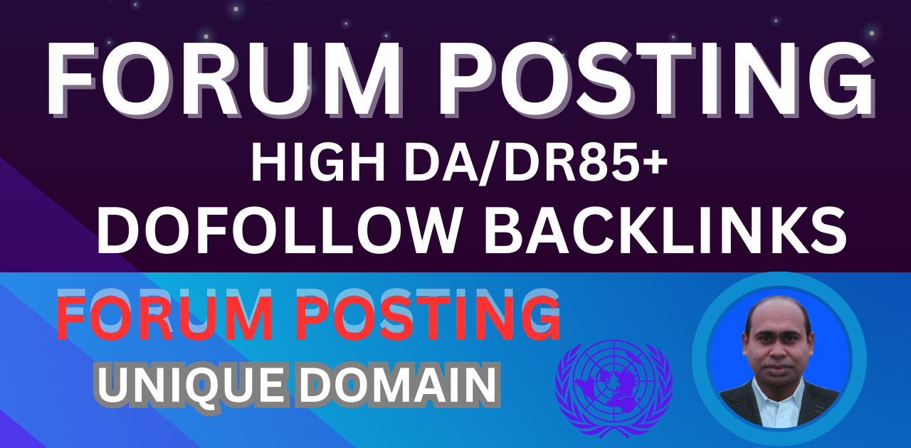 I will provide Forum posting for google top ranking