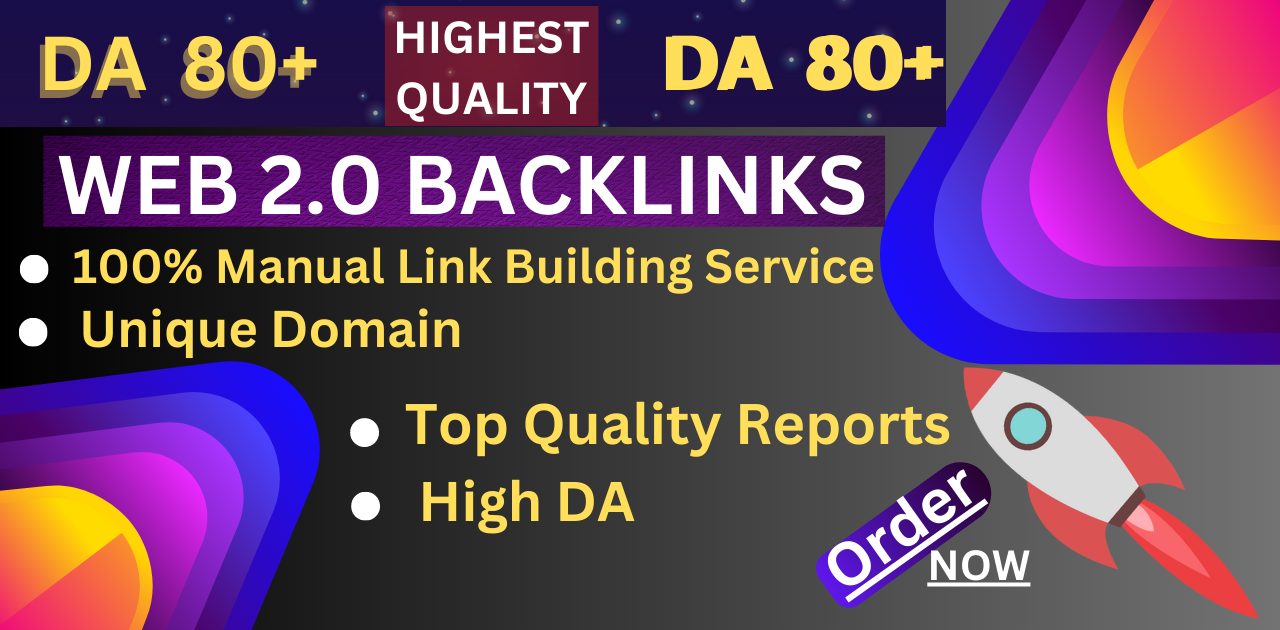 I'll build 80 high-quality, do-follow web 2.0 backli...