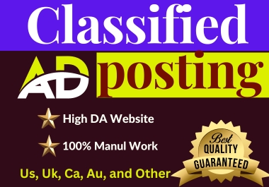 You will get 250 High-quality posts on the classified...