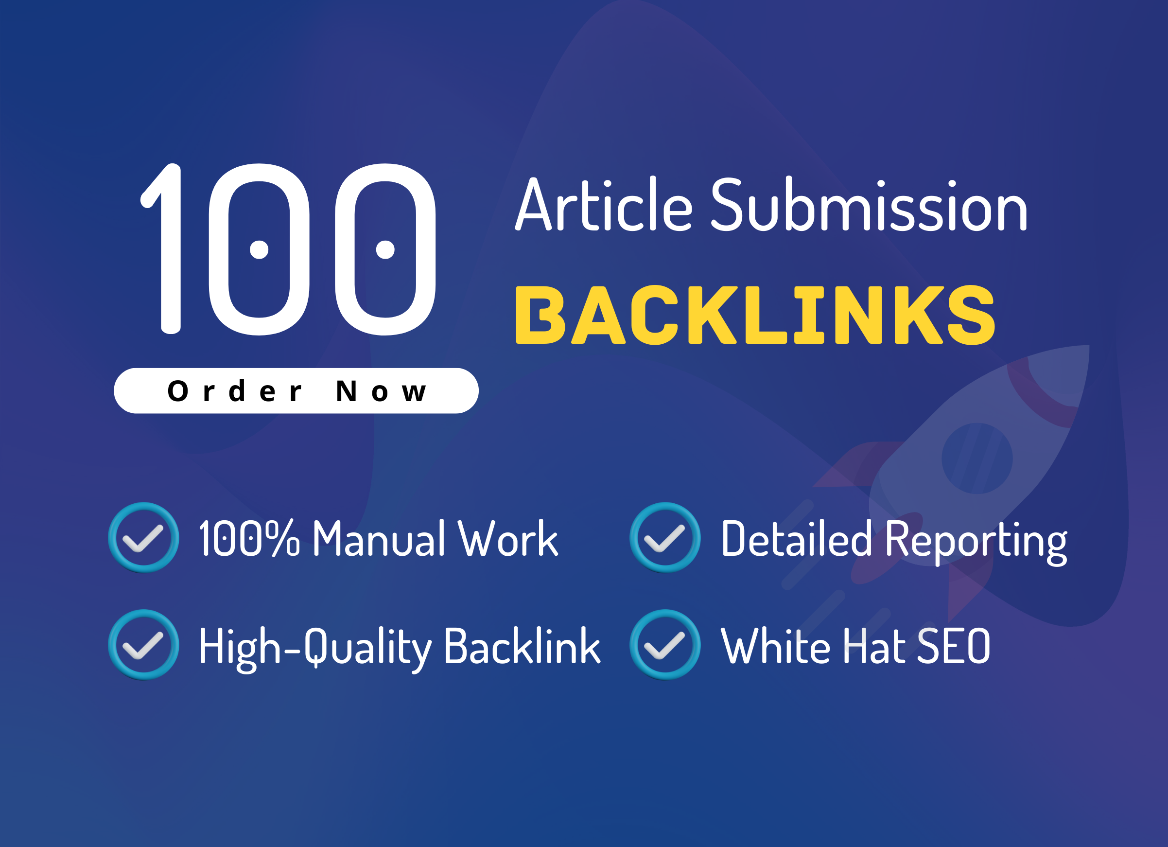 I will do 100 article submission high quality context...