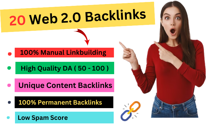 I Will Create 20 Web 2.0 Backlinks With High Authorit...