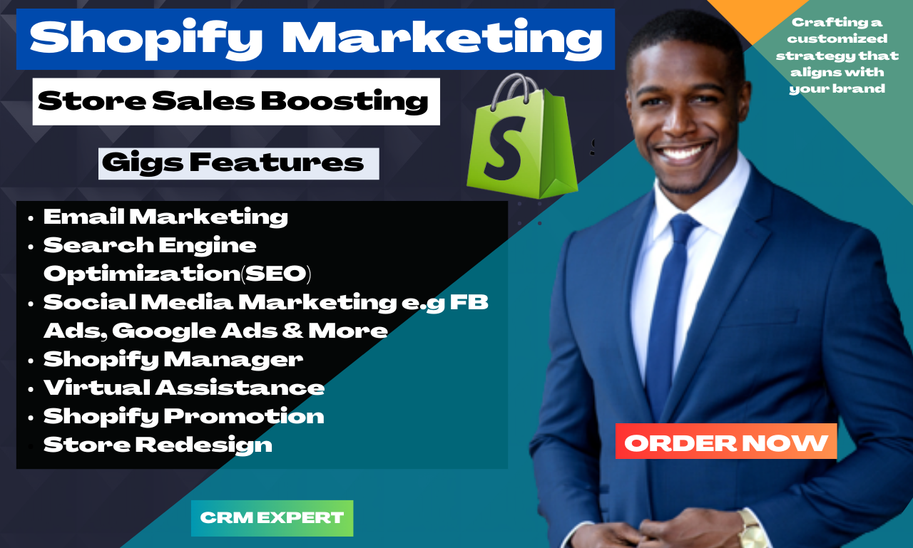 I will do complete shopify ecommerce marketing store ...