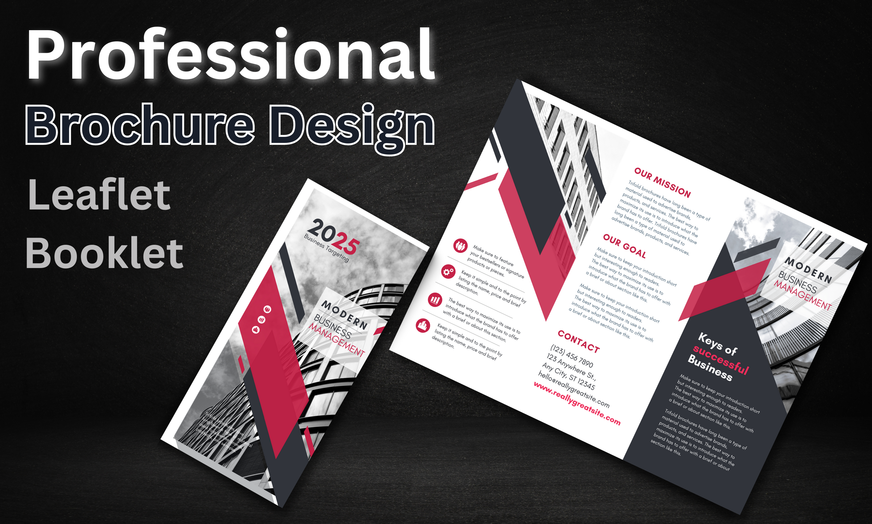 I will design brochure, bifold, trifold, leaflet, ...