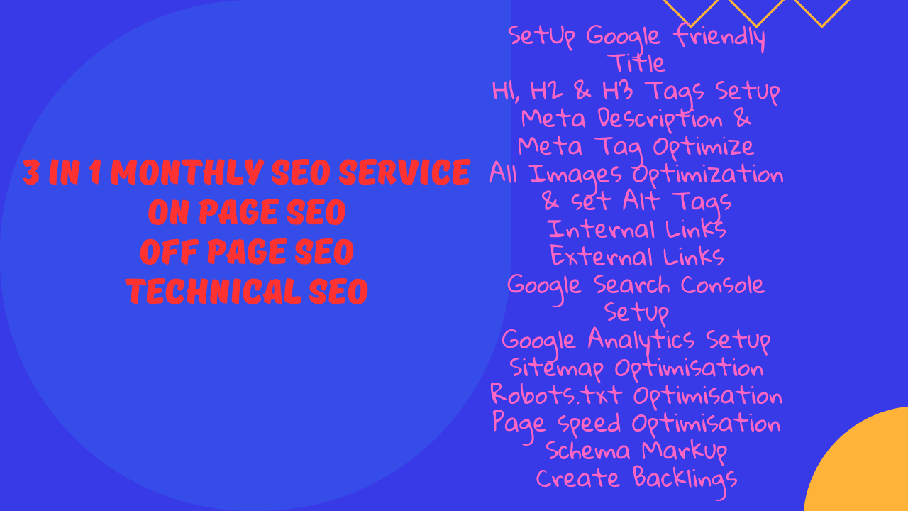 I Will Do Monthy SEO Service Onpage & Off page SE...