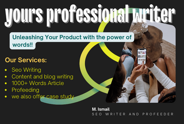 You will get an Seo-Optimized article in blog, conte...
