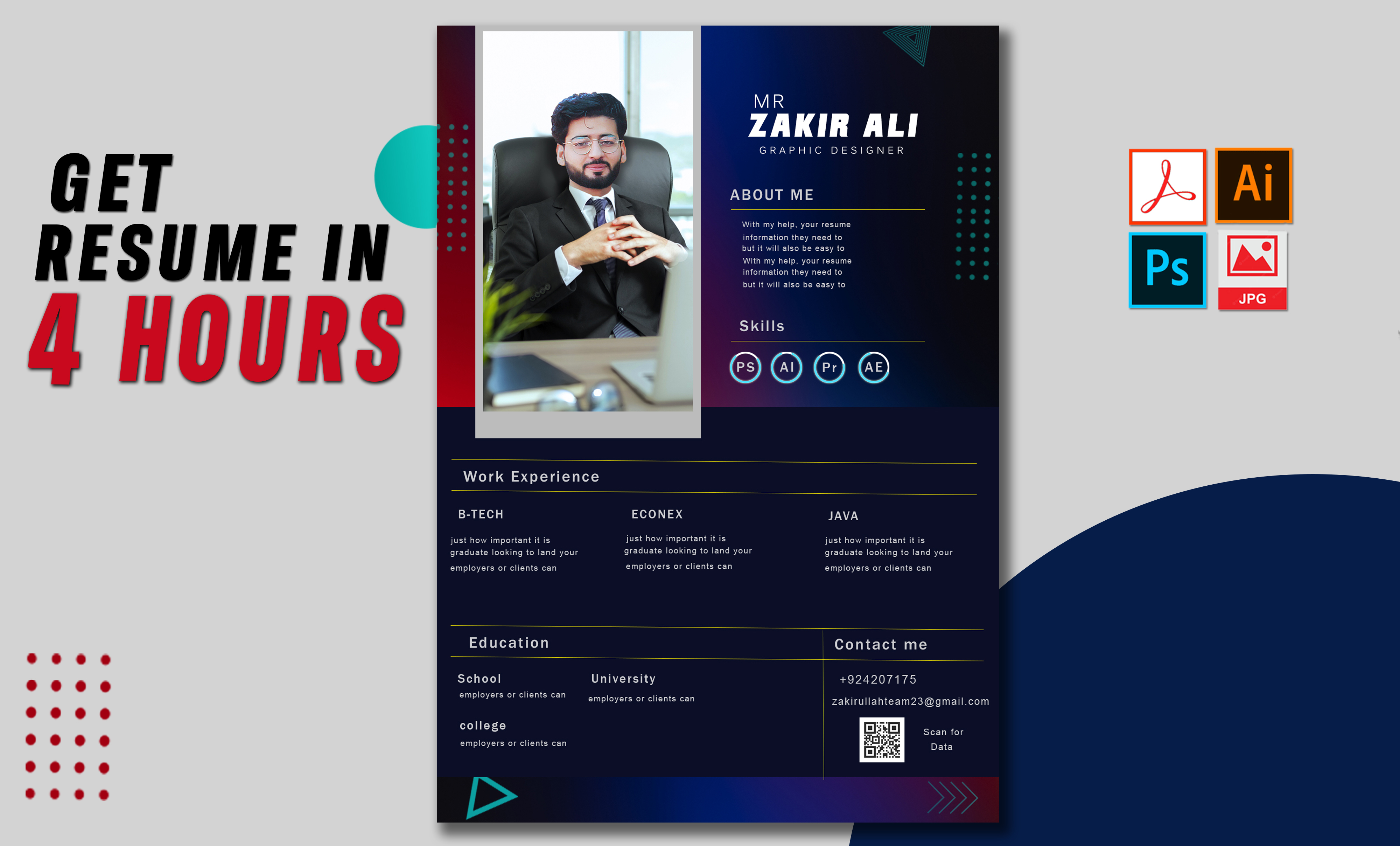 I will write and design modern and professional resum...