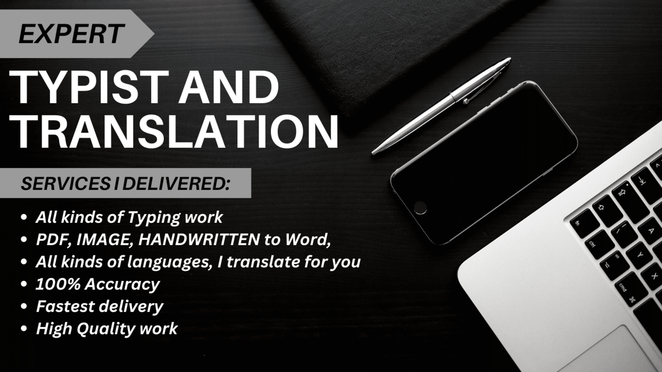 I offer Fast Copy Typing services as a Professional T...