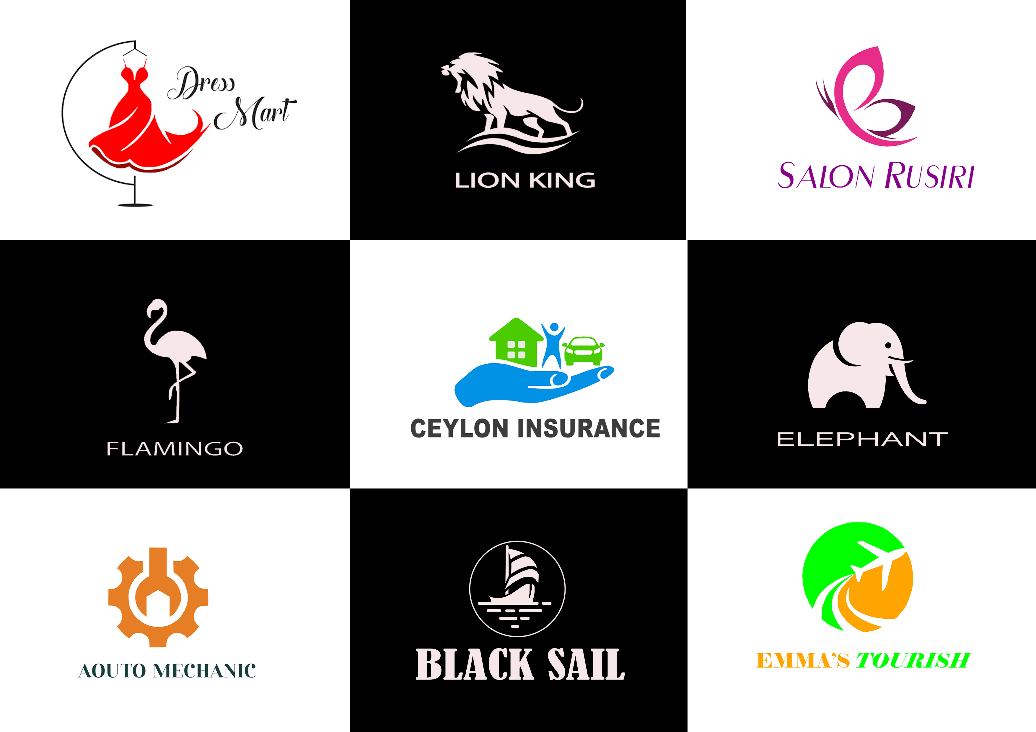 modern minimalist and professional business logo desi...