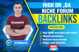 I will do100 manual placement high dr da niche forum ...