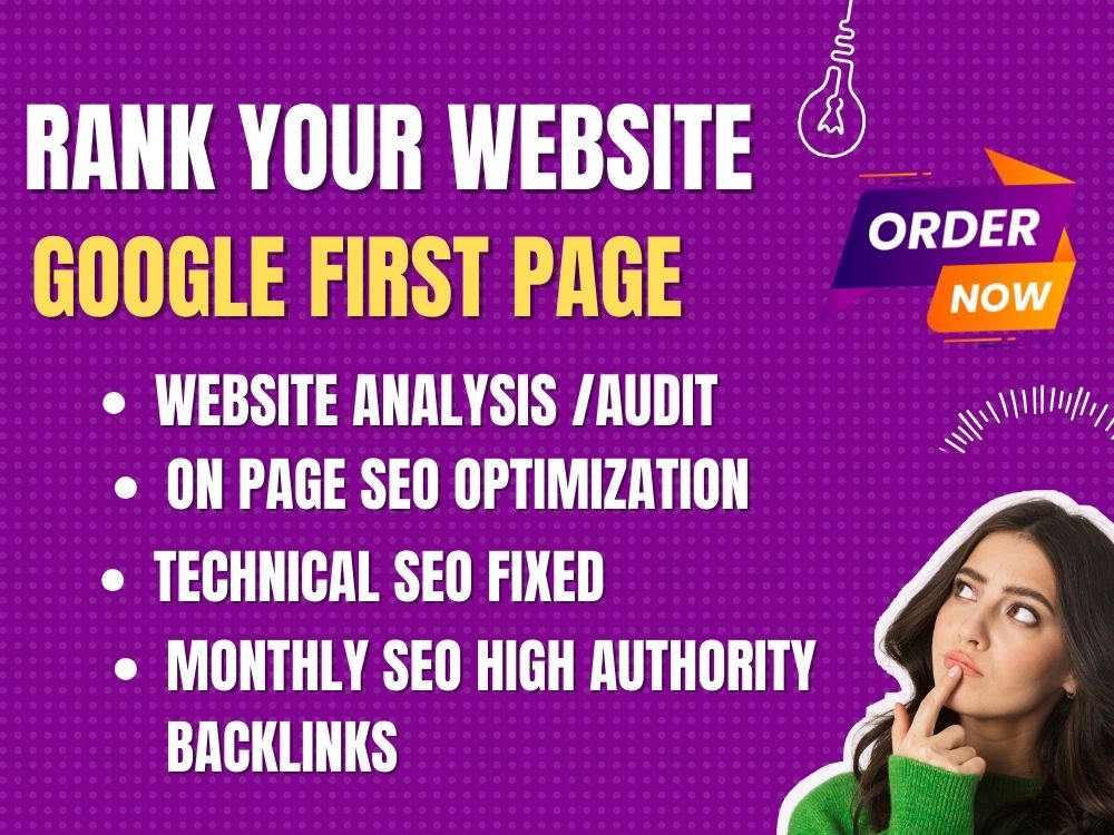 Rank your website Google first page with Monthly SEO ...