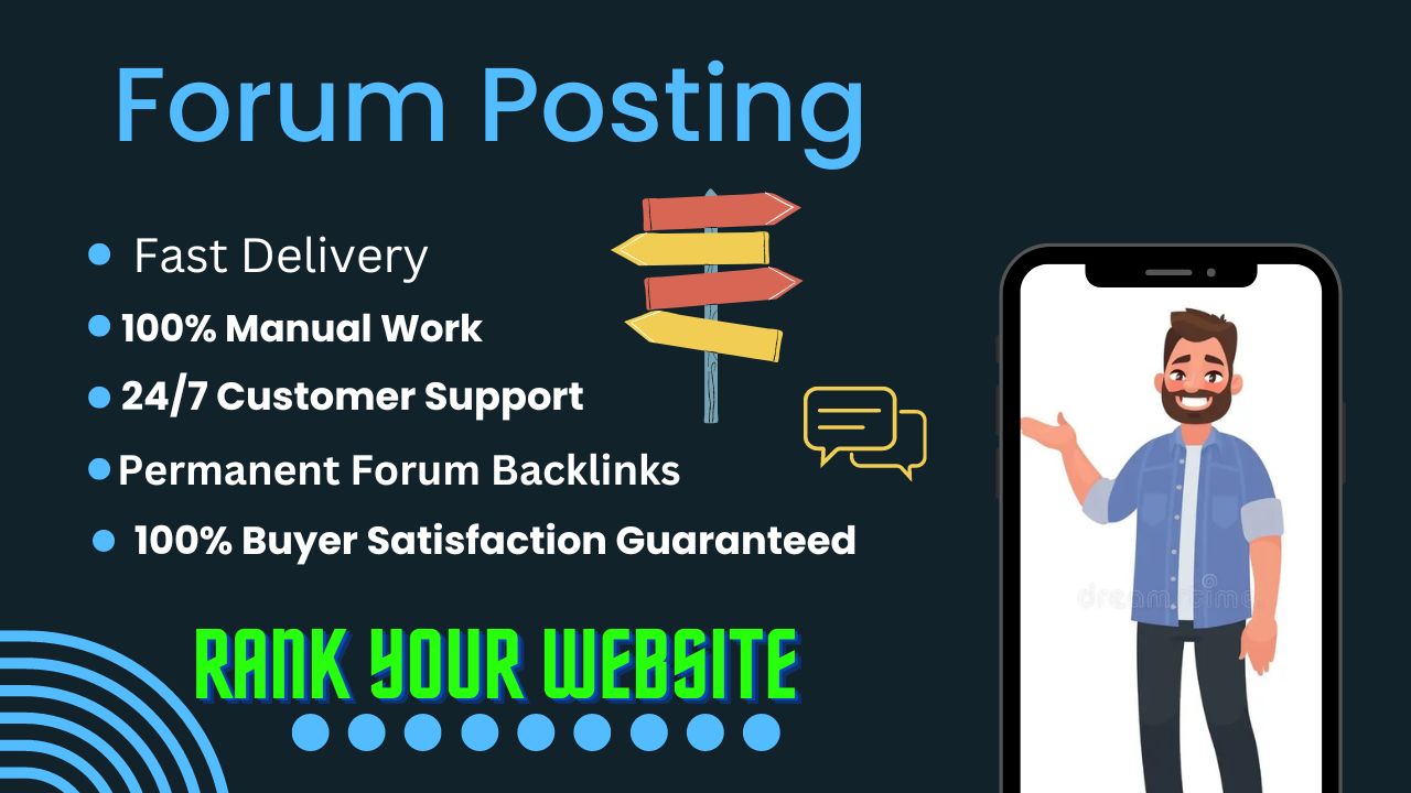 I will post 50 unique forum posting articles with hig...