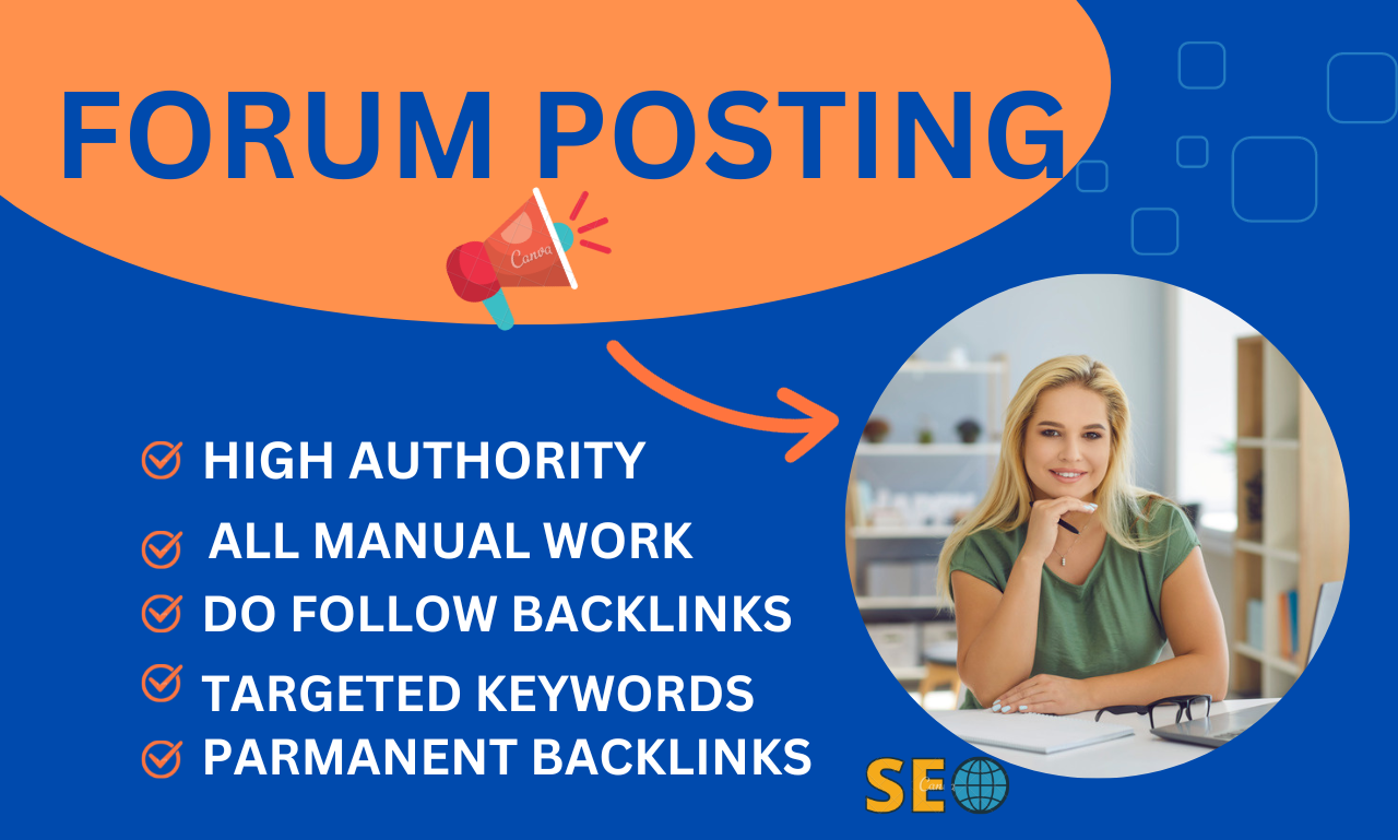 I Will create 60 Do follow Forum Posting from High Qu...