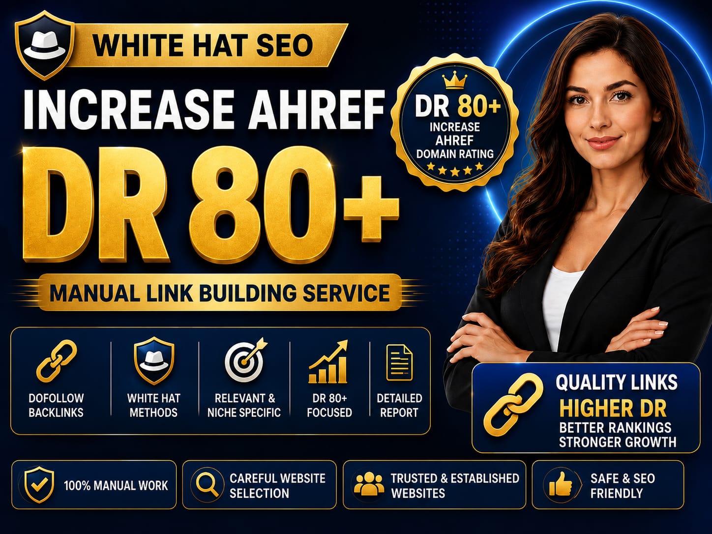 You will get DR 80+ with Authority Do-Follow Manual B...