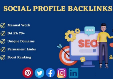 I will create 100 social media profile backlinks for ...