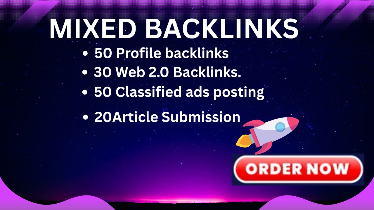 I will create manual 150 Mixed Backlinks, profile, ...