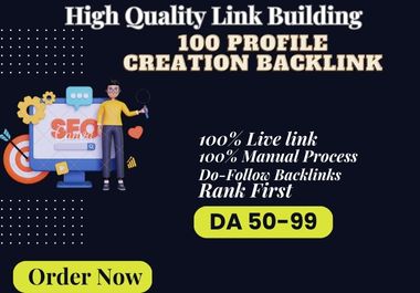I will make high da 100 profile link building top ran...
