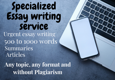 I will do professional article and essay writing on a...