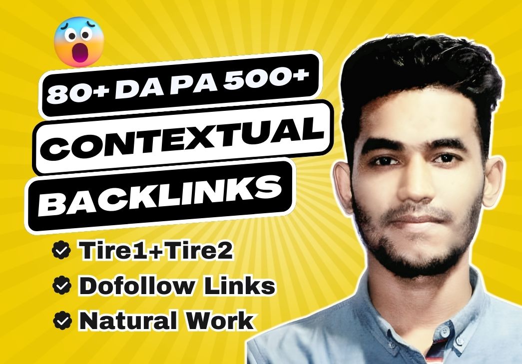 I will build high quality 80+ da contextual dofollow ...