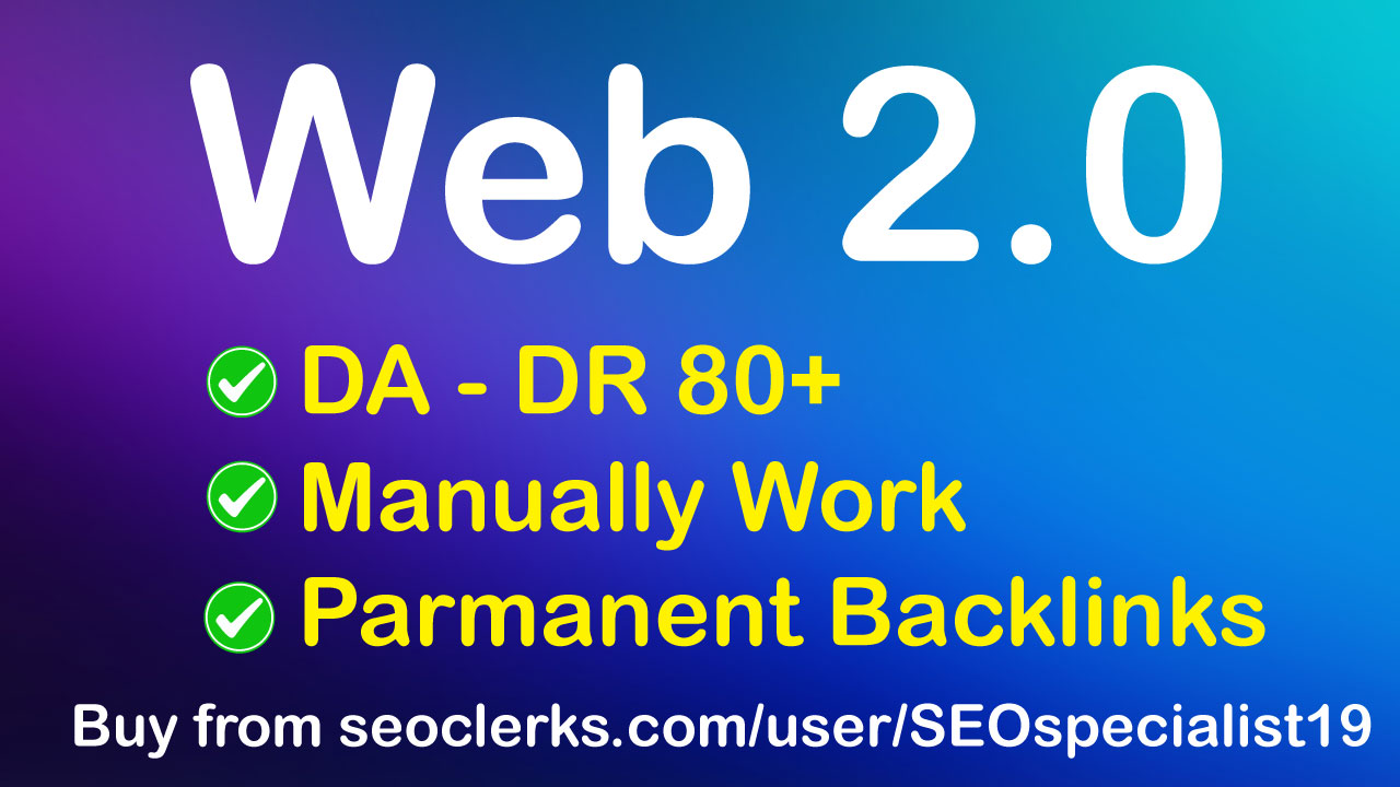 I will do 40 Web 2.0 backlinks for ranking your websi...