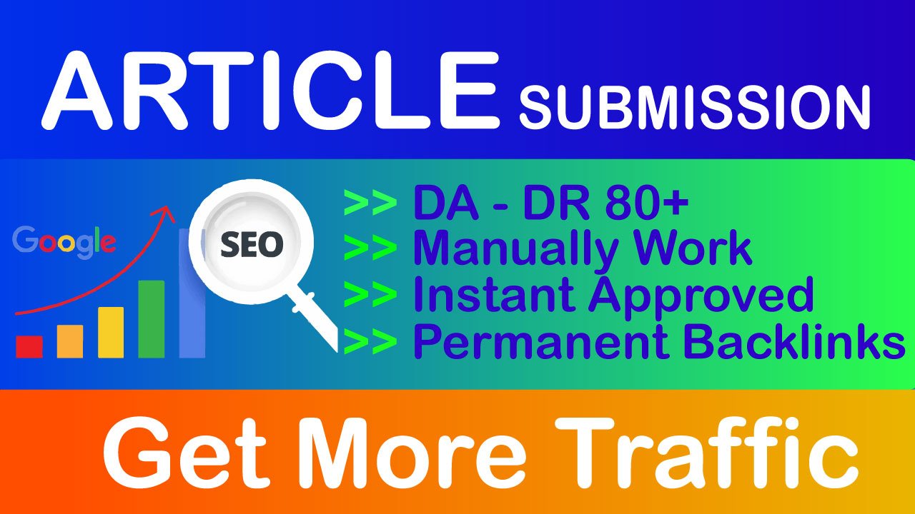 I will do 35 Article Submission dofollow backlinks wi...