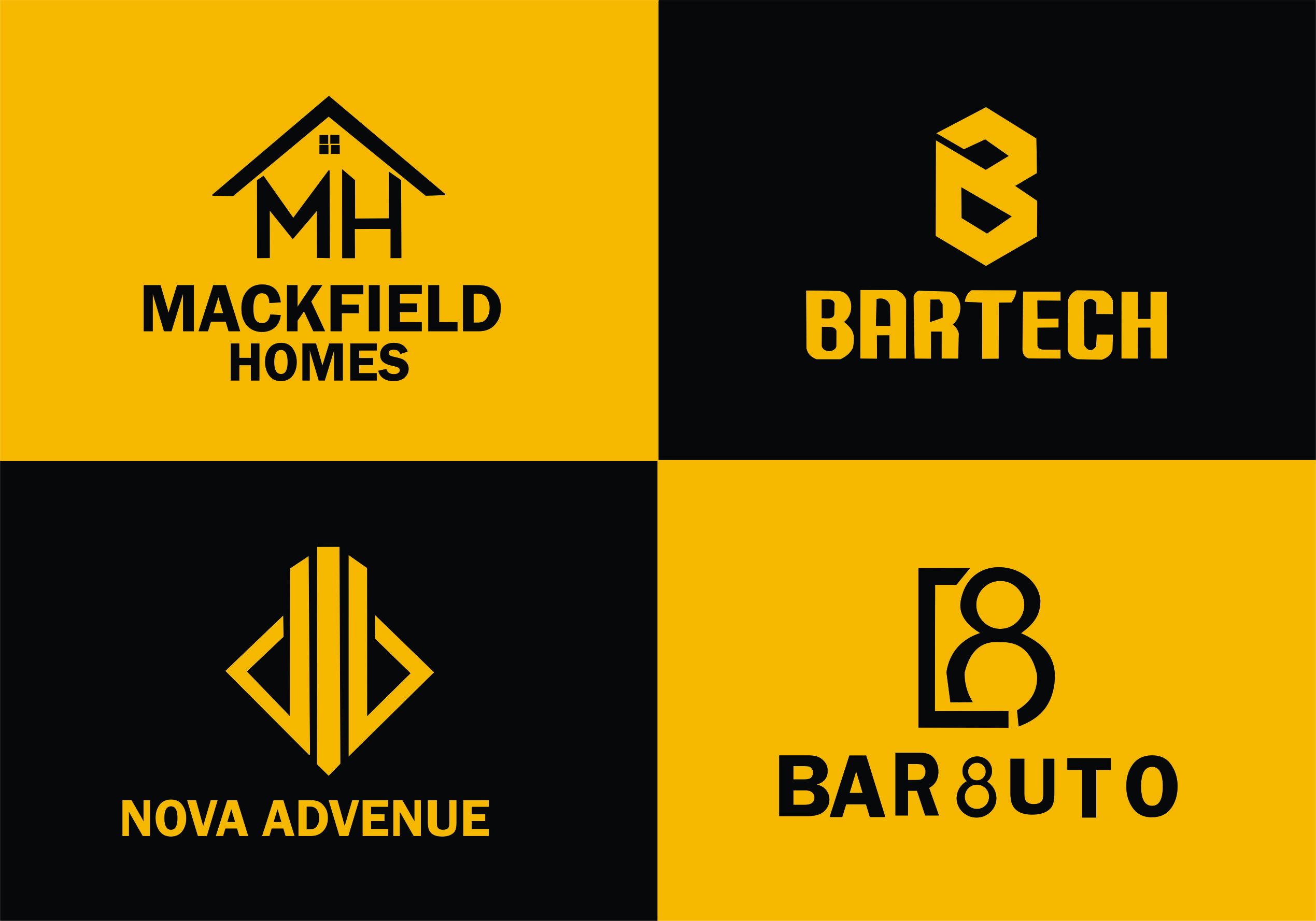 I will design modern luxury business logo with your b...