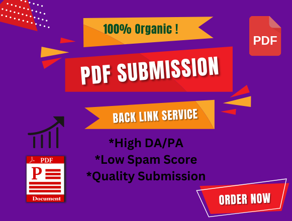 I will provide organically 30 pdf submissions to the ...
