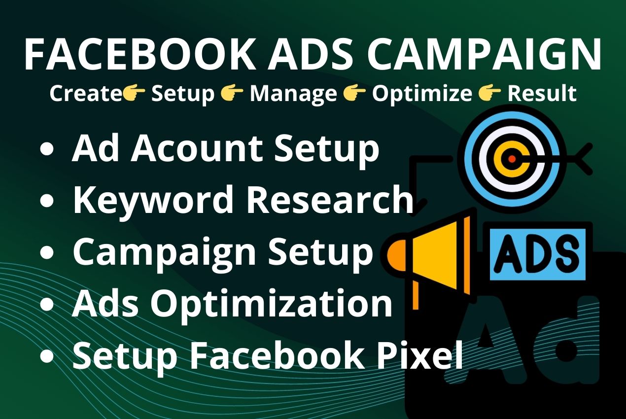 You will get Facebook ads campaign setup for your bus...
