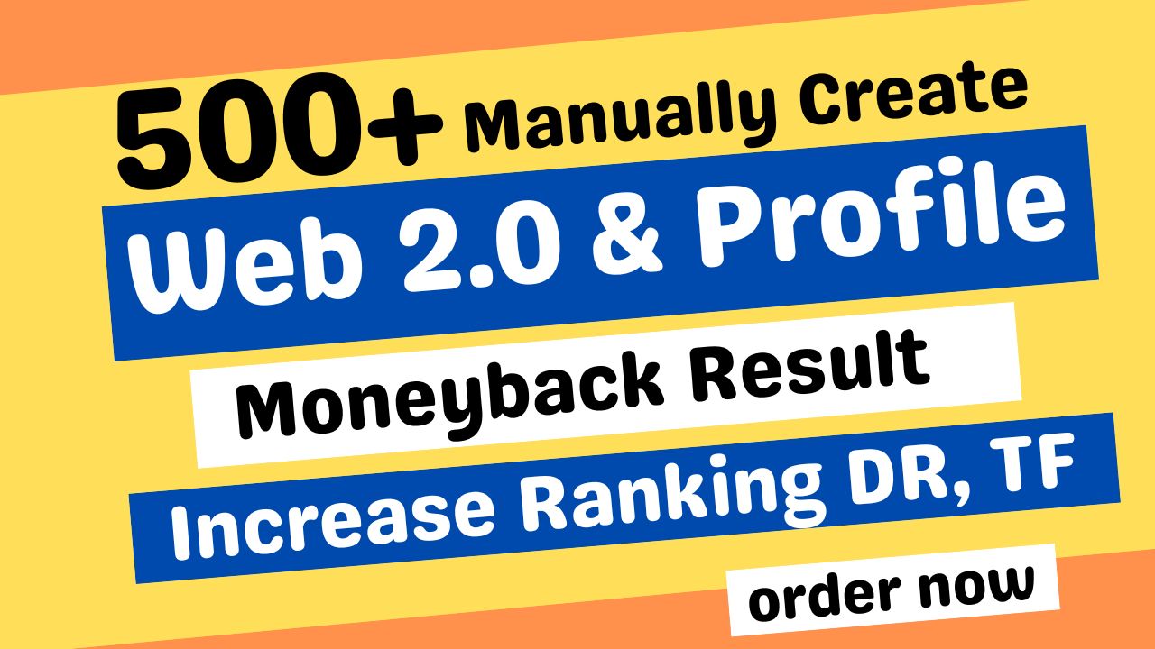 Create manually 500 high quality web 2.0 backlinks fo...