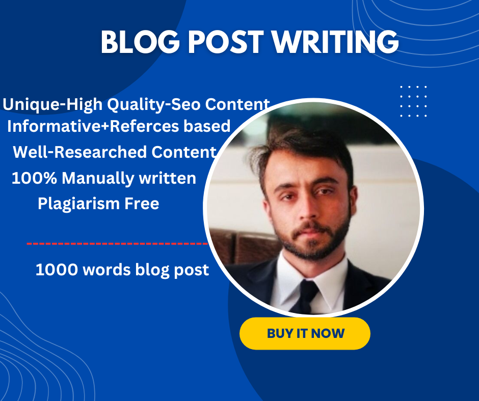 I will write 1000+ words Optimized Blog Post-Article-...