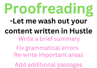 I will proofread+re-write and edit 3000 words withing...