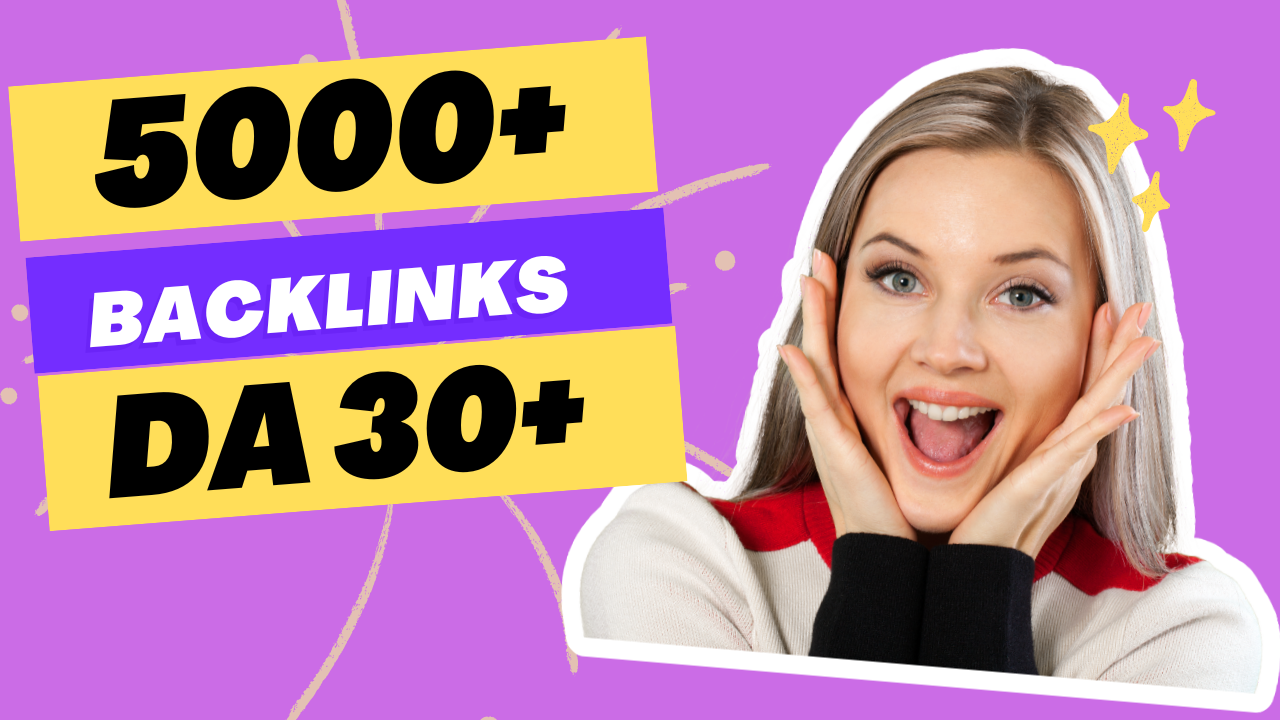 Get 5000+ High quality dofollow mix Backlinks seo pow...